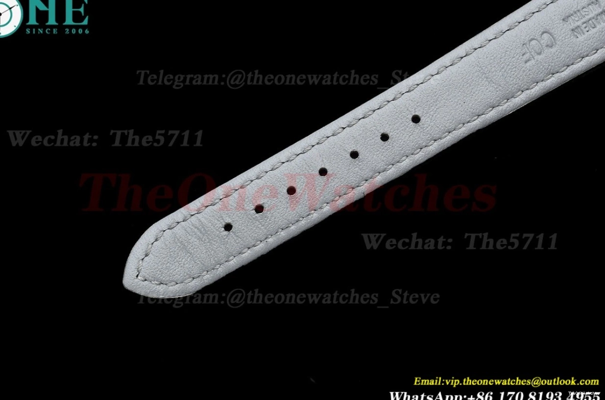 Small Leather Quartz Must On SS Grey Strap White K11F Tank LE dial 0206